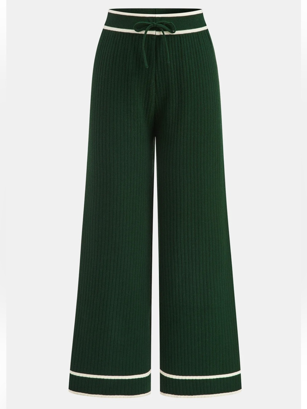Commense Knitted Contrast Trim Polo Top and Pants Set Size Medium NWT - Picture 3 of 10